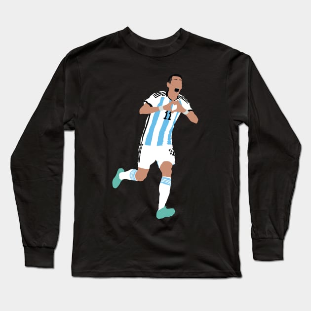 Angel Di Maria, Argentina vs France WC Final 2022 Long Sleeve T-Shirt by Jackshun